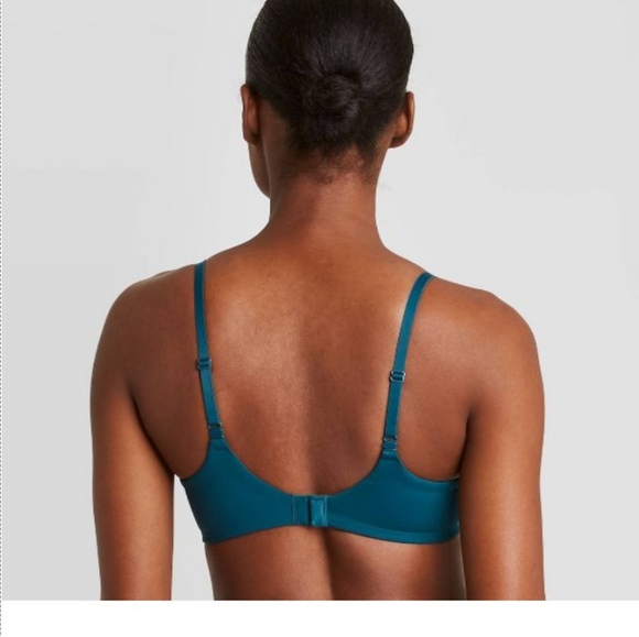 Auden Icon Full Coverage L/Lined Bra w/Lace Teal 32DDD (but fits like a 32D) NWT - Picture 3 of 3